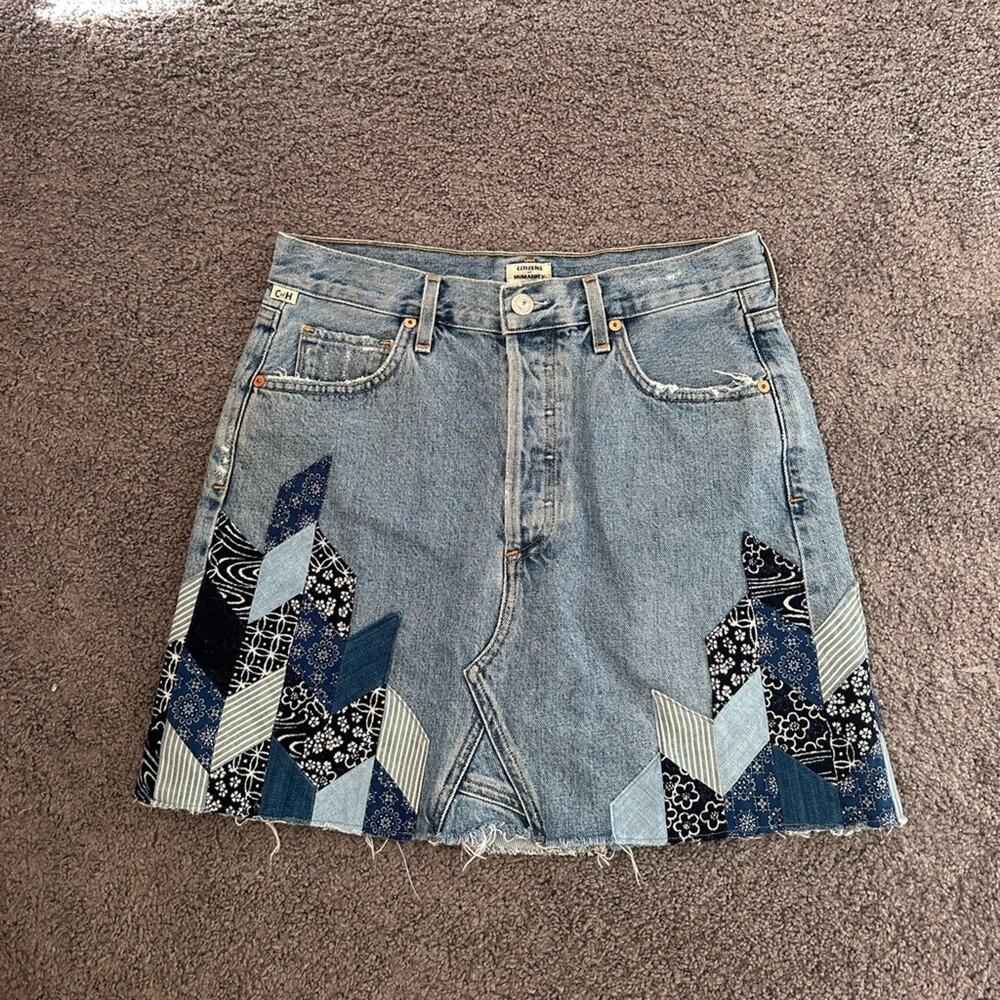 Citizens of Humanity Astrid Patchwork Mini Skirt